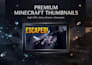 design premium minecraft youtube thumbnails